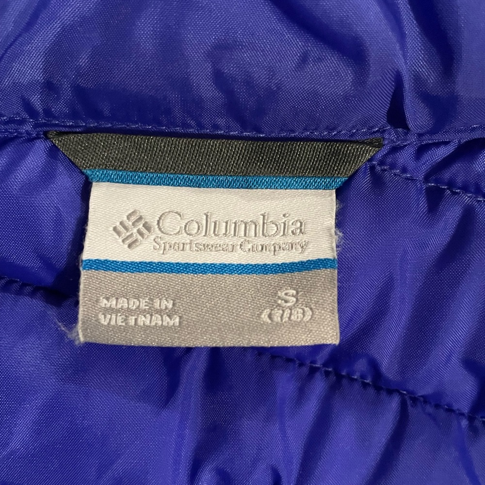 Columbia Women’s Insulated Vest Mens Size S Solid Blue Puffer Quilted Omni-Heat - Picture 7 of 7